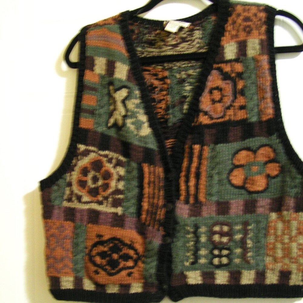 ALL COTTON KNIT VEST M/L